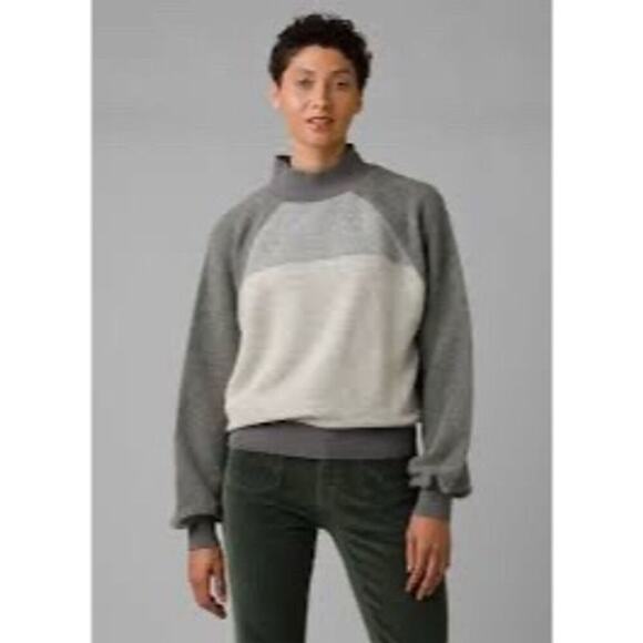 Prana Women's Flint Brook Pullover Sweater M Multicolor Mock Neck Long Sleeve - Picture 7 of 7